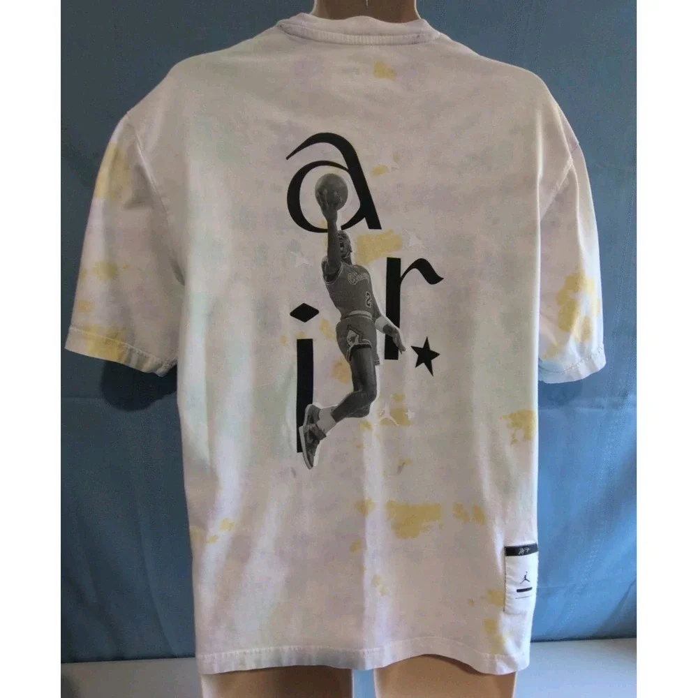 Jordan Air Jordan Tie-Dye Graphic Print T-Shirt Men's‎ Size Medium 100% Cotton